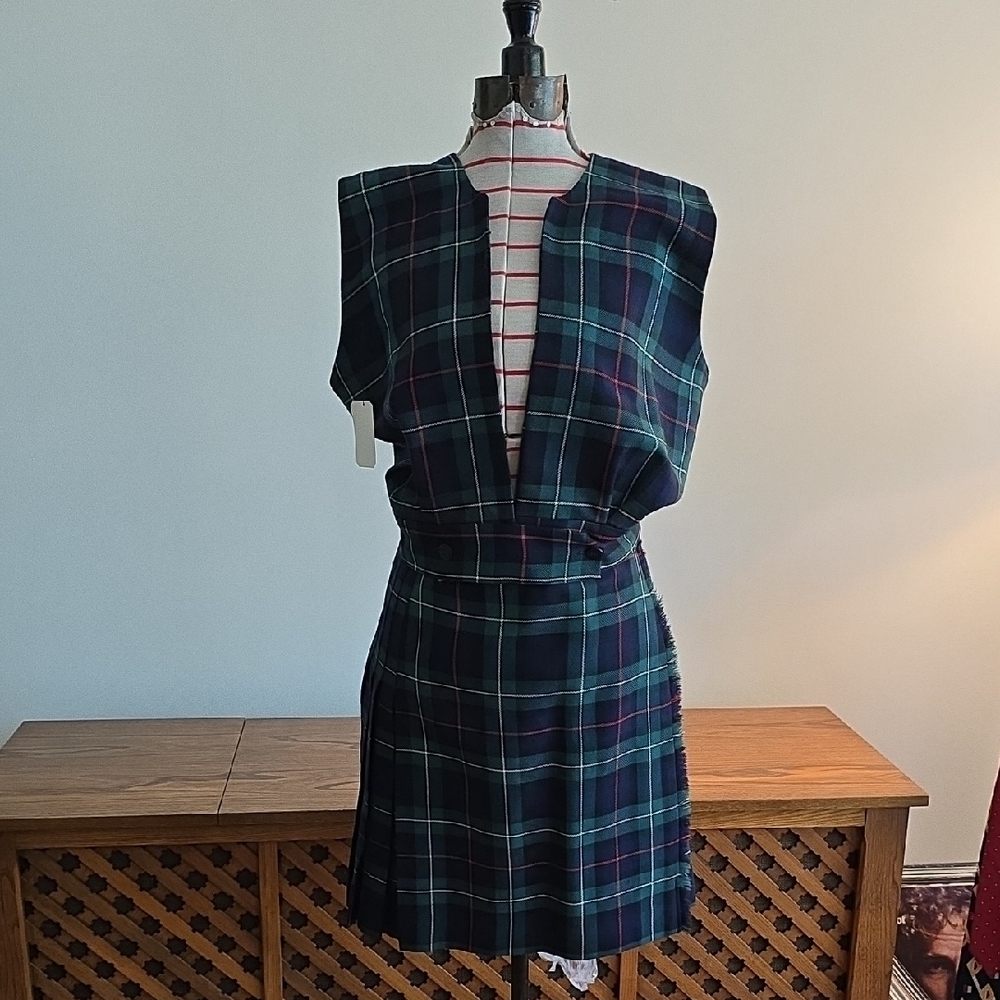 Carole's Creations - Vintage Wool Curling Kilt & Vest in Mackenzie Tartan​
